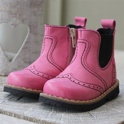 Emel pink leather ankle boots E1967-6