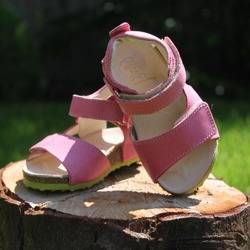 Emel Pink Leather Cork Bed Sandals E2508