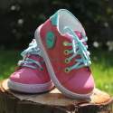 Emel Pink/Turquoise Leather Trainers