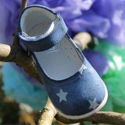 Emel Blue/White Stars Suede Pumps E2372