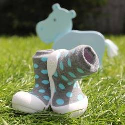 Attipas Grey Polka Dot Toddler Shoes AD05